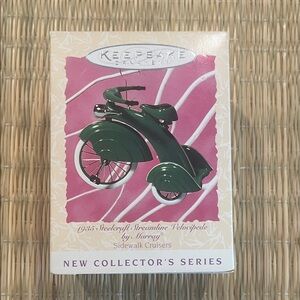 Hallmark Ornament - Die-Cast Streamline Velocipede, #1 in series, UNOPENED